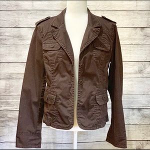 Loft Brown Military Inspired Jacket-Adorable!
